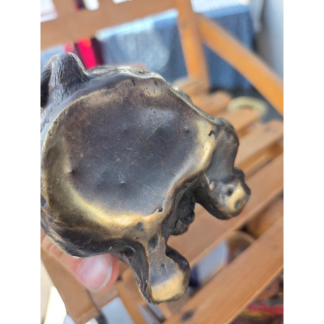 Cast Bronze French Bulldog Statue For Sale - Image 4 of 4