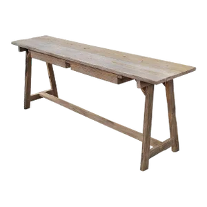 Console Table or Work Table in Reclaimed Wood by Petersen Antiques