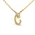 Contemporary 10K Yellow Gold Diamond Accent "C" Initial Script Style Pendant Necklace For Sale - Image 3 of 5