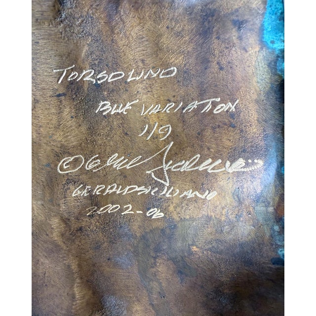 Torsolino Blue Variation, a classic motif, as pleasing today as it was in Greco-Roman time. This cast bronze blueish torso...