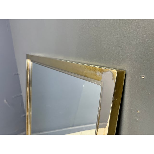 Hollywood Regency Brass Mirror from Belgochrom, 1970s For Sale - Image 3 of 8