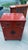 Authentic 19th-century Qing Dynasty Chinese red lacquer cabinet. Handcrafted from solid elm wood, it features a rich,...