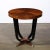 1930s Art Deco Gueridon Table in Book-Matched Walnut, Lacquered Legs & Nickel Sabots For Sale In New York - Image 6 of 13