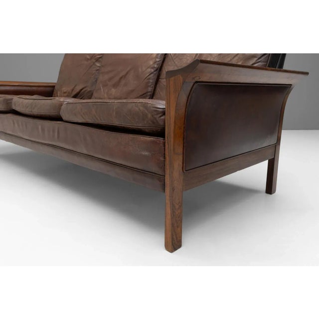 Mid-Century Modern Mid-Century Leather Sofa, 1960s For Sale - Image 3 of 6