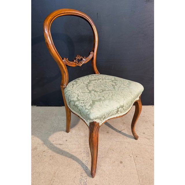 Brown Cabriole Leg Desk Chair, 1870 For Sale - Image 8 of 8