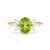 Contemporary Natural Peridot Engagement Ring - August Birthstone Ring Us 7 (All Sizes Available) For Sale - Image 3 of 4