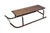 Mid-Century Modern Mid Century Slatted Oak & Iron Snow Sled Sleigh Pull Tow Toboggan Sledge 34" For Sale - Image 3 of 18