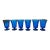 Vintage Electric Blue by Independence Glass - Iced Tea or Anything Goblets - Set of 6 For Sale