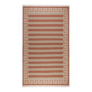 Part & Parcel Goods Wool Stripe Rug, 9' x 12', Celadon, Topaz and Eggshell For Sale