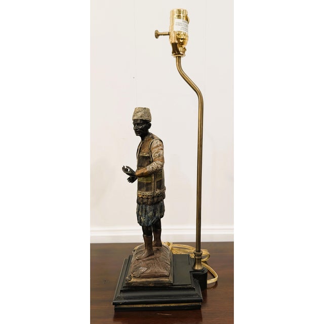 Mid 20th Century Rare Viennese Cold Painted Bronze Figural Table Lamps, Orientalist Sculptures - a Pair For Sale - Image 13 of 17