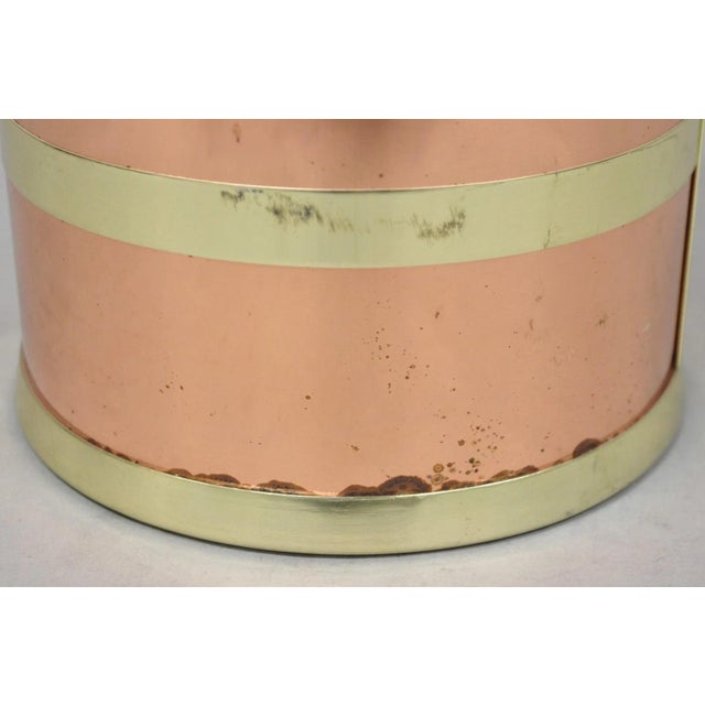Vintage Kraftware Nyc Mid Century Modern Copper and Brass Covered Bar Ice Bucket For Sale - Image 11 of 15