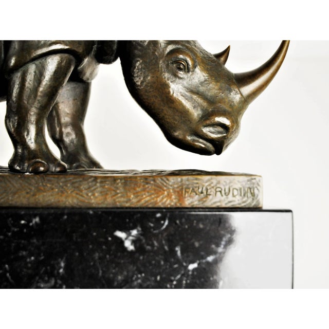 1970s Paul Rudin, Rhinoserus, Patinated Bronze Sculpture, 1970s For Sale - Image 5 of 6