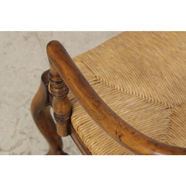 Country French Triple Back Rush Seat Settee For Sale - Image 15 of 18