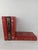 English Set of 4 Red & Burgundy Gold Gilt Decorative Books, Dickens & Ellery Queen For Sale - Image 3 of 16