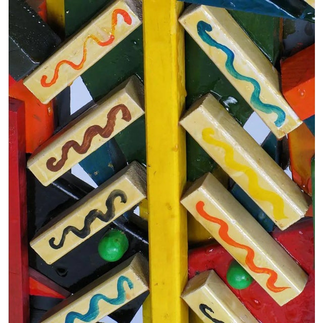 Signed Colorful Folk Art Lifesize Jester Sculpture For Sale In Chicago - Image 6 of 8