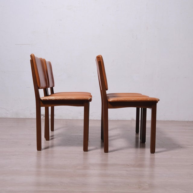 Vintage Leather Chairs, 1970s, Set of 4 For Sale - Image 4 of 18