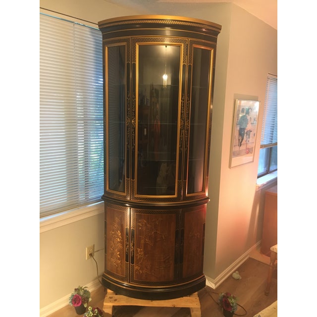 Drexel Heritage Chinoiserie Lighted Corner Chairish