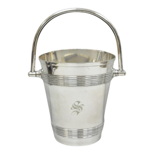Early 20th Century International Wilcox English Regency Silver Plated Champagne Ice Bucket "S" Mono