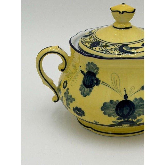 Ginori 1735 Oriente Italiano Citrono Covered Sugar Bowl and Creamer For Sale - Image 9 of 18