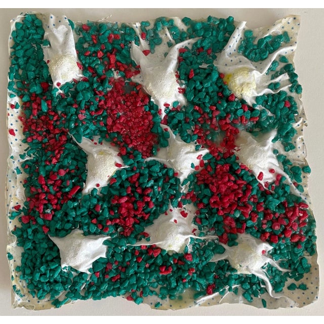 Thomas Edward Nozkowski (American, 1944-2019). Original mixed media abstract composition art utilizing colored rock...