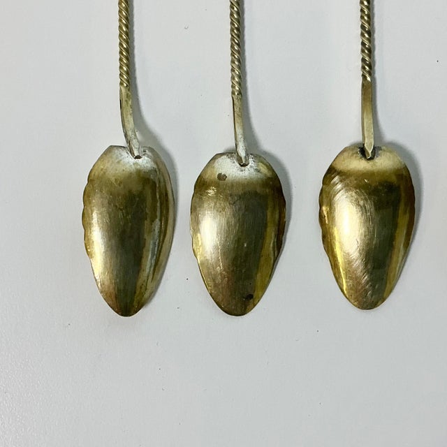 Late 19th C. Antique Art Deco Egyptian Sphinx Demitasse Spoons - Set of 7 For Sale - Image 12 of 14