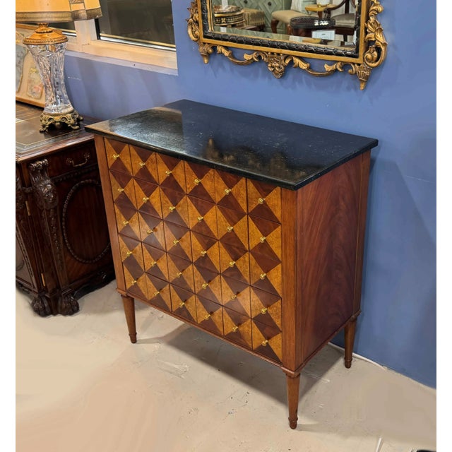Brown Maitland Smith Marble Top Apothecary Chest For Sale - Image 8 of 14