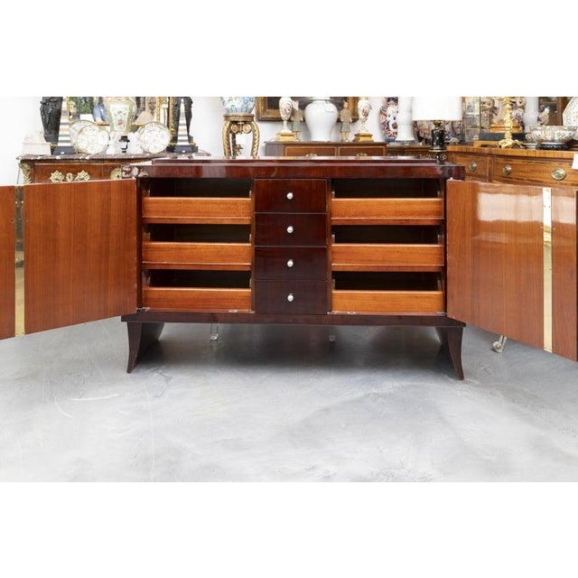 Late 20th Century Late 20th Century French Art Deco Style Mahogany Credenza For Sale - Image 5 of 6