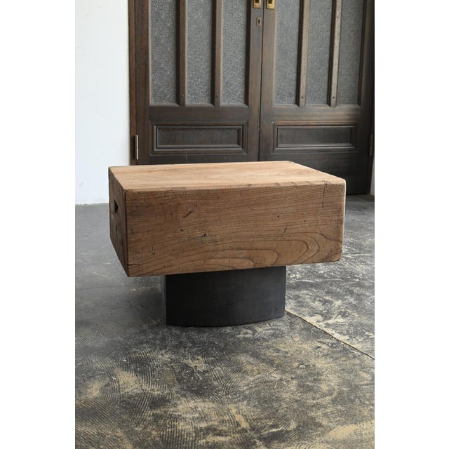 Mid 20th Century Small Old Japanese Low Table Made of Zelkova Wood/Modern Side Table For Sale - Image 4 of 18