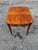 Hepplewhite Vintage Federal-Style Burled Wood Pembroke Drop Leaf Side Table For Sale - Image 3 of 18