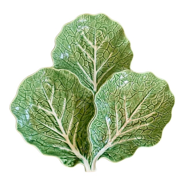 Bordallo Pinheiro Cabbage Divided Serving Bowl For Sale
