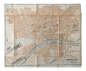 1880 Map of Frankfurt Germany