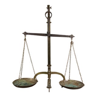 Antique Vandome Titford and Pawson London Brass Apothecary Balance Scale For Sale