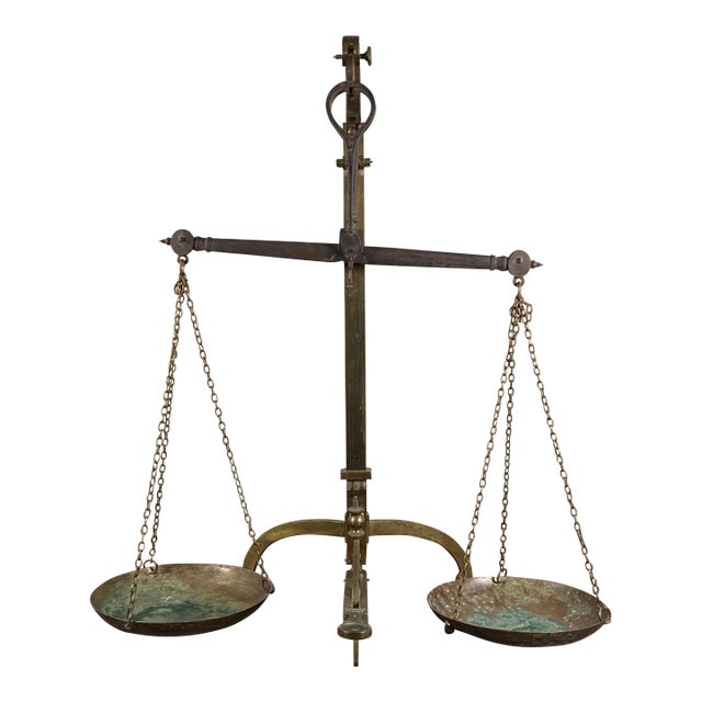 Antique Vandome Titford and Pawson London Brass Apothecary Balance Scale For Sale