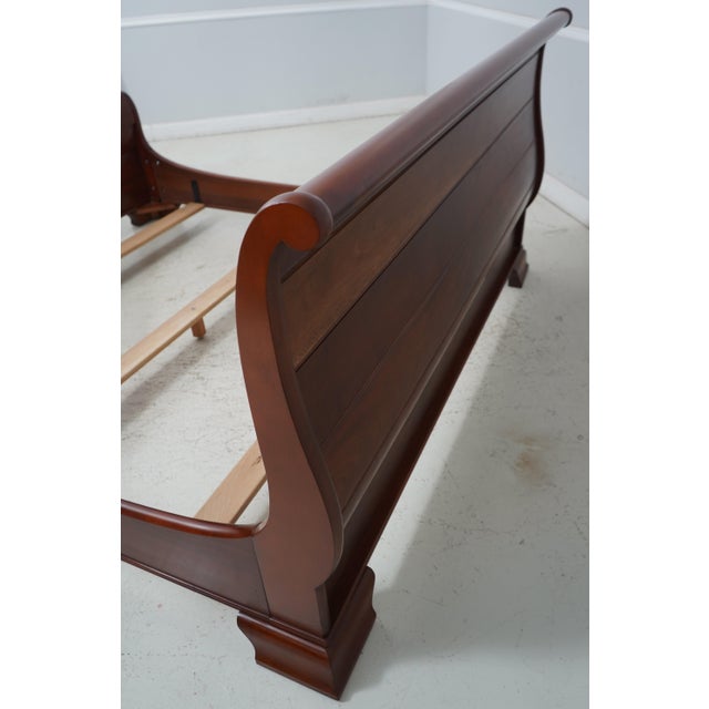 Stickley King Size Mahogany Sleigh Bed For Sale - Image 9 of 12