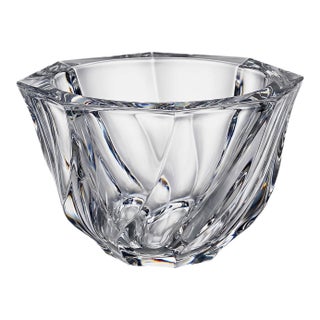 Postmodern Swedish Art Crystal "Residence" Bowl by Olle Alberius for Orrefors, 1980s For Sale
