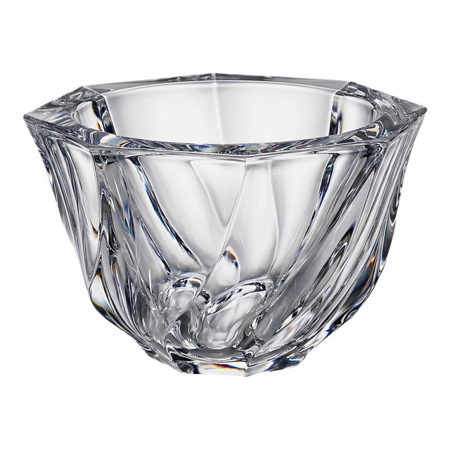 Postmodern Swedish Art Crystal "Residence" Bowl by Olle Alberius for Orrefors, 1980s For Sale
