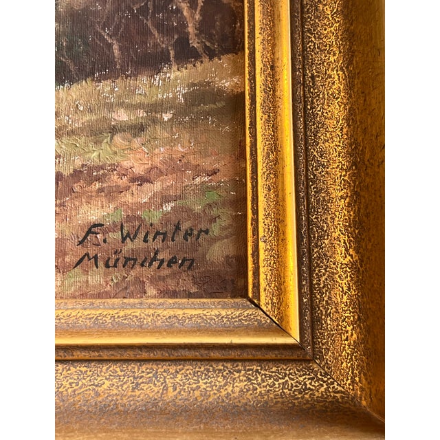 Beautiful depiction of Sonthofen Germany in the southernmost Oberallgau region. Painted by Fritz Winter of Munchen...