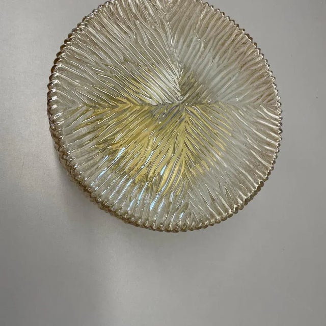 Metal Amber Textured Wall Light in the style of Helena Tynell for Glashütte Limburg, 1960s For Sale - Image 7 of 18
