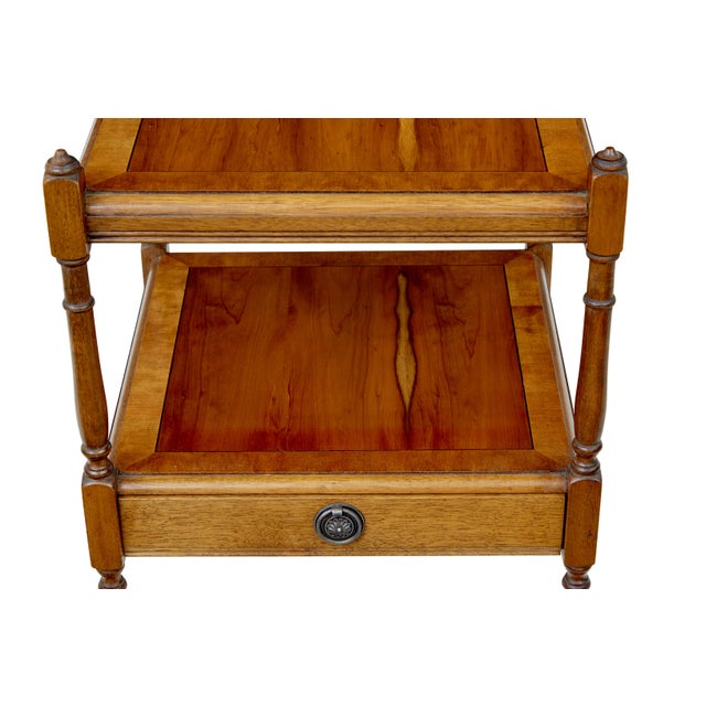 Wood Mid-Century Yew Wood Side Tables, 1970, Set of 2 For Sale - Image 7 of 8