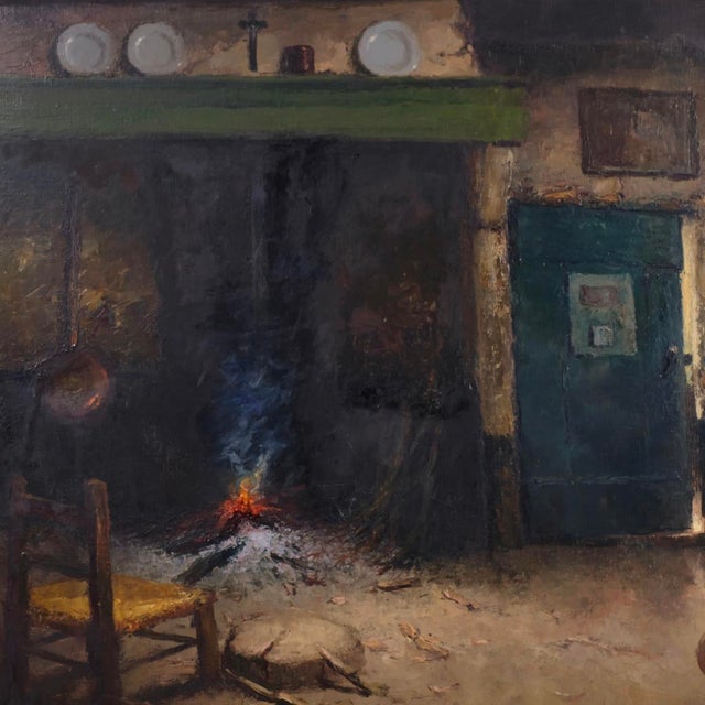 Interior Scene by Albert Demoen (1916-1992) – Oil on Canvas This charming oil painting by Bruges artist Albert Demoen...
