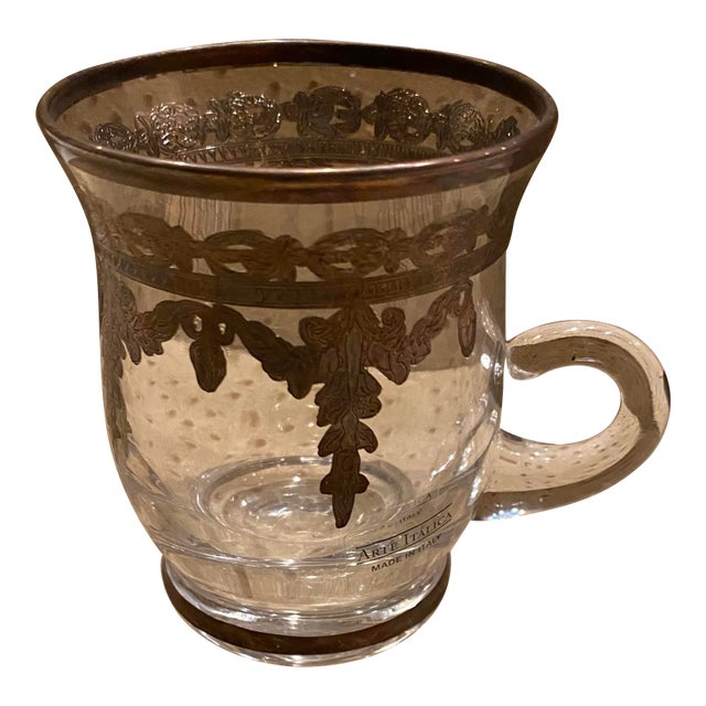 1990s Arte Italica Vetro Silver Cup, Made in Italy For Sale