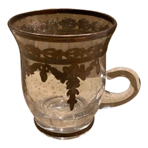 1990s Arte Italica Vetro Silver Cup, Made in Italy
