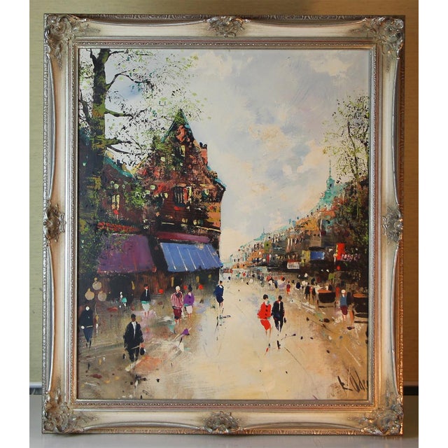 Rolf Schröder, Paris Street Scene, 1960s, Oil on Canvas, Framed For Sale - Image 4 of 6