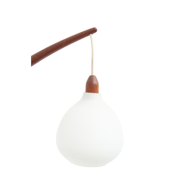 Small wall lamp, teak & opal glass Design: Uno & Östen Kristiansson Manufacturer: Luxus, Sweden Very good condition Luxus...