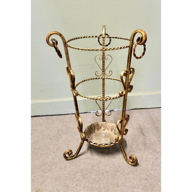 Metal Twisted Metal Walking Stick Stand, 1920s For Sale - Image 7 of 8