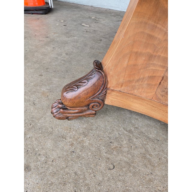 19c Restoration Period French Empire Center Table W Marble Top For Sale - Image 13 of 15