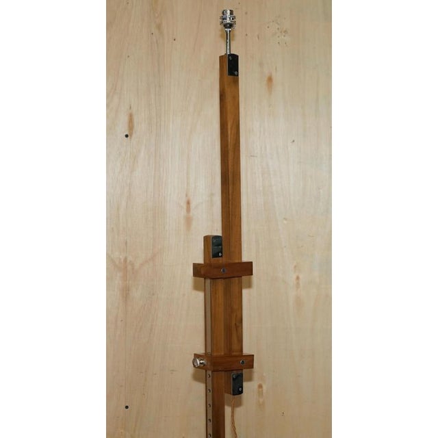 Exquisite David Linley Floor Standing Height Adjustable Lamp Chrome Fittings For Sale - Image 11 of 13