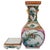 Vintage Chinese Famille Rose Petite Square Baluster Vases With Removable Stands - Pair For Sale - Image 15 of 18