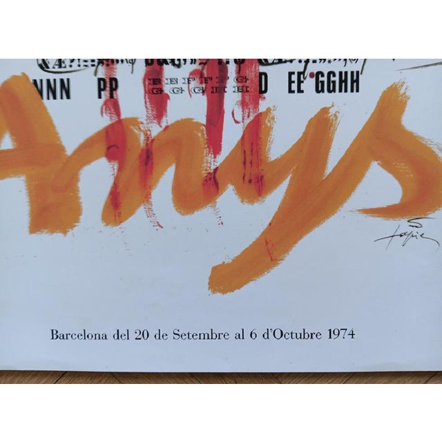 Paper Original Exhibition Poster for Occasio Book Fair after Antoni Tapies, 1974 For Sale - Image 7 of 10