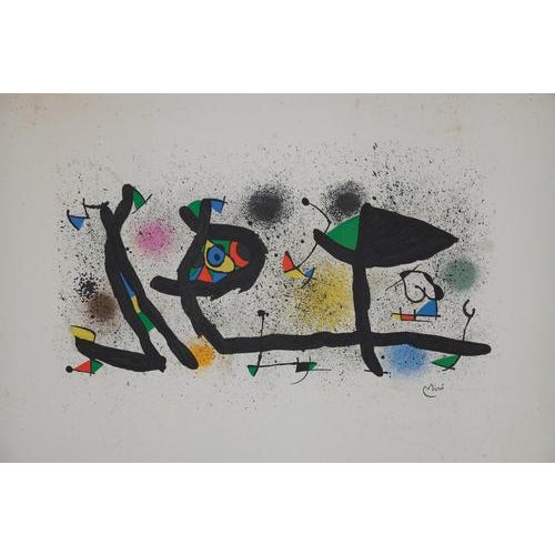 Joan Miró, Surrealist Garden, Original Signed Lithograph For Sale - Image 5 of 5